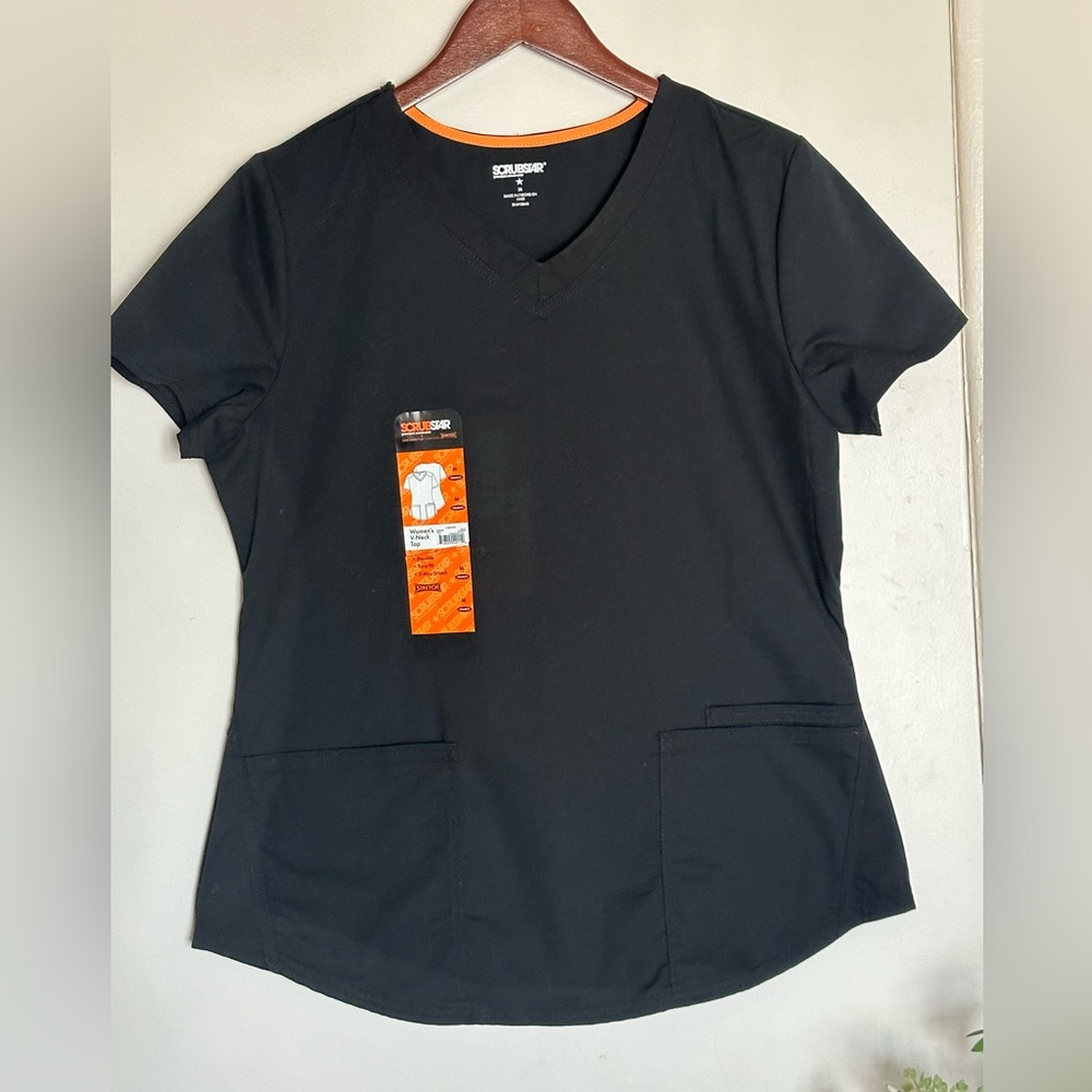 Scrubstar Women's Black‎ Short Sleeve Top Size Medium